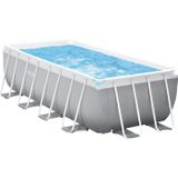 Intex - Frame Swimming Pool Set 'Prism Quadra iii' grau 400 x 200 x 122 cm Inkl. Kartuschenfilteranlage