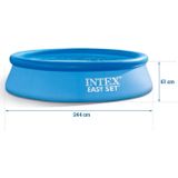 Intex Easy Set - Opblaasbaar Zwembad - 244x61 cm - Blauw - (28108NP)
