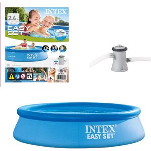 Intex Easy Set Pool Set - Opblaaszwembad - Ø 244 x 61 cm met filterpomp