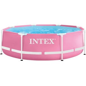 Intex Pink Metal Frame zwembad 244 x 76 cm