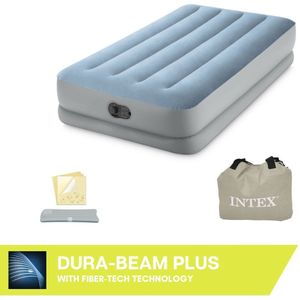 Intex Twin Dura-Beam Comfort 64157 Fastfill luchtbed met USB-pomp, 99 x 191 x 36 cm