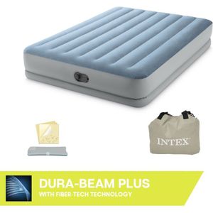 Intex Queen Dura-Beam Comfort 64159 luchtbed met fastfill USB-pomp, afmetingen (opgeblazen) 152 x 203 x 36 cm