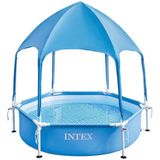 Intex Stahl Runder Aufstellpool Mit Überdachung 183cm