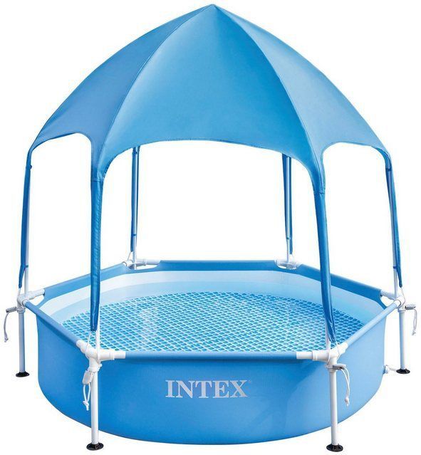 Intex Stahl Runder Aufstellpool Mit Überdachung 183cm
