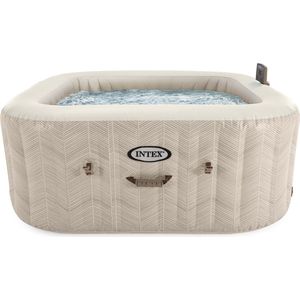 Intex - PureSpa Chevron Deluxe - Bubble Spa - 4 Persoons - Grijs - Kunststof
