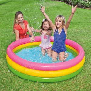 Intex - Sunset - Opblaasbaar Zwembad - Roze Geel Groen - Vinyl