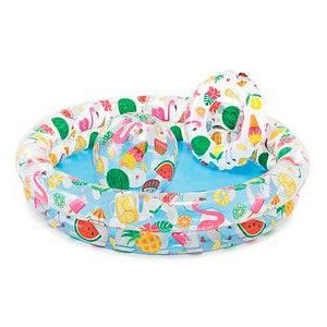 Intex Ice Pop Pool Set - Opblaaszwembad - Ø 122 x 25 cm - Inclusief Strandbal en Zwemband