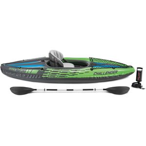 Intex Challenger K1 Kayak - 274 x 76 x 33 cm - Inclusief peddel en pomp