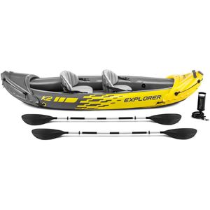 Intex Explorer K2 Kayak Set - 312 x 91 x 51 cm - Inclusief peddels en pomp