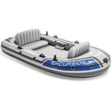 Intex Excursion 4 Boat Set - 315 x 165 x 43 cm- Inclusief peddels en pomp