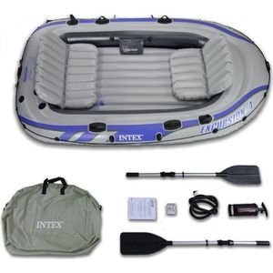 Intex Excursion 4 Boat Set - 315 x 165 x 43 cm- Inclusief peddels en pomp