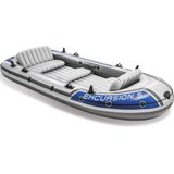 Intex Schlauchboot "Excursion 5", (Set, mit 2 Paddeln und Luftpumpe)