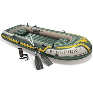 Intex Seahawk 4 Opblaasboot met roeispanen en pomp 68351NP