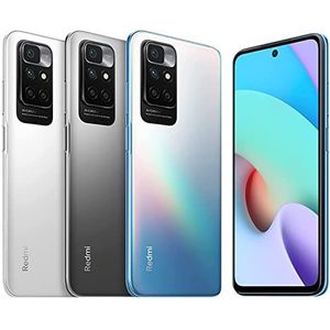 Xiaomi Redmi 10 Smartphone, 4 GB RAM + 64 GB ROM, 16,5 cm (6,5 inch) FHD + DotDisplay, MediaTek Helio G88 Octa-Core, 50 MP AI-quad-camera en 8 MP camera aan de voorkant (4 GB + 64 GB, grijs)