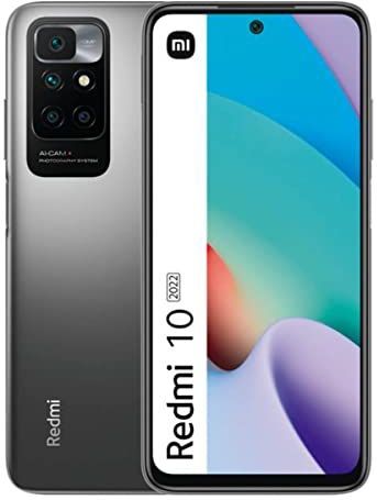 Xiaomi Redmi 10 (2022) Smartphone 128 GB, 4 GB RAM, Dual Sim, Carbon Gray