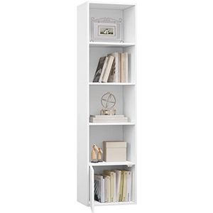 eSituro boekenplank wit open boekenkast rek boekenkast kinderkamer boekenkast staand stoere boekenkast met deur plank voor woonkamer slaapkamer kantoor