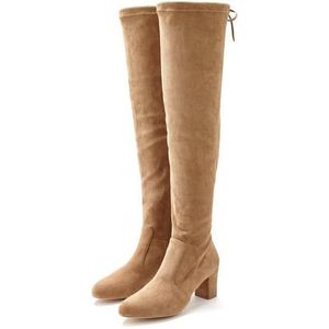 Lascana Overknee-laarzen Slouchy boots, lange schacht laarzen, instap laars, zacht stretchmateriaal