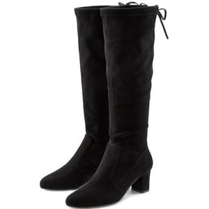 LASCANA Schlupfstiefel, Schlupfboots, Slouchy Boots, Slip-On, Stretch & Blockabsatz