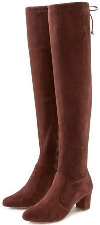 Lascana Overknee-laarzen Slouchy boots, lange schacht laarzen, instap laars, zacht stretchmateriaal
