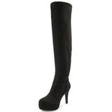 LASCANA Belle Affaire Overkneestiefel »High-Heel-Stiefellette mit Plateau,«, mit langem Schaft, Slouchy Boots