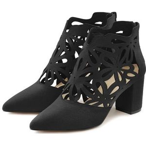 LASCANA High-Heel-Stiefelette mit femininer Spitze und Blockabsatz, Ankle Boot, Stiefel
