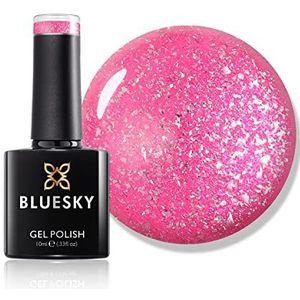 Bluesky Gel Polish, Spinel Tap, Platinum 18, Gel oplosbare nagellak, glans, glitter, roze, 10 ml