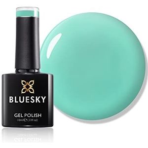 Bluesky Gel-nagellak, Blue Raspberry Pastel 06, blauwgroen, lichtgroen, duurzaam, splinterbestendig, 10 ml (moet onder uv-ledlamp worden gedroogd)