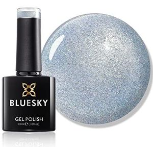 Bluesky Gel nagellak, Prince Charming Ch05, blauwe glitter, langdurig, chipbestendig, 10 ml (vereist uitharding onder UV-ledlamp)
