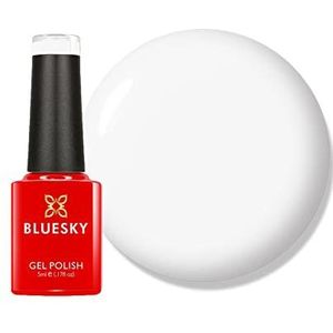 Bluesky gel nagelroest, witte studio - 80526, wit, duurzaam, vlooien -resistent, 5 ml (vereist drogen onder UV LED -lamp)