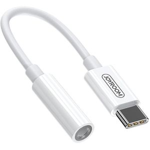 Joyroom - USB-C naar Audio Jack 3.5mm Kabel - Wit - Adapter voor AUX - Compact Design
