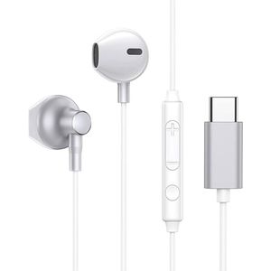 Joyroom USB-C hoofdtelefoon - Zilver (Bedraad), Koptelefoon, Zilver