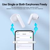 Apple Draadloze Oortjes met Bluetooth, Dual Mic, Oplaadcase - Geschikt voor Apple en Android - Wit