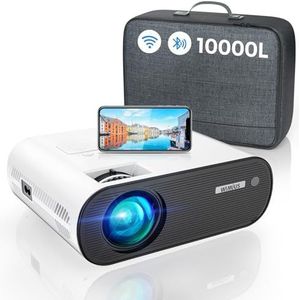 Mini-beamer, wifi, bluetooth, led-videobeamer, Full HD, ondersteuning, 1080p, thuisbioscoop-beamer, 300 inch display, compatibel met Fire Stick, PS5 draagbare projector