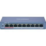 Hikvision DS-3E0109P-E/M Pro-serie 8 poort Fast Ethernet Smart unmanaged POE switch