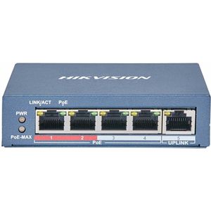 Hikvision - DS-3E0105P-EM(B) - Switch - Zwart - 4-Poorts PoE