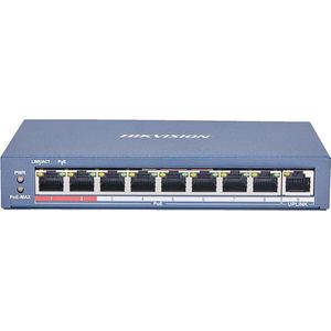 Hikvision - DS-3E0109P-EC - Switch PoE - Grijs - 8-poorts