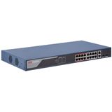 Hikvision - DS-3E1318P-EI - Smart Managed Switch - 16 x PoE - 100Mbit - 230W - 2x Gigabit RJ45/SFP Uplink