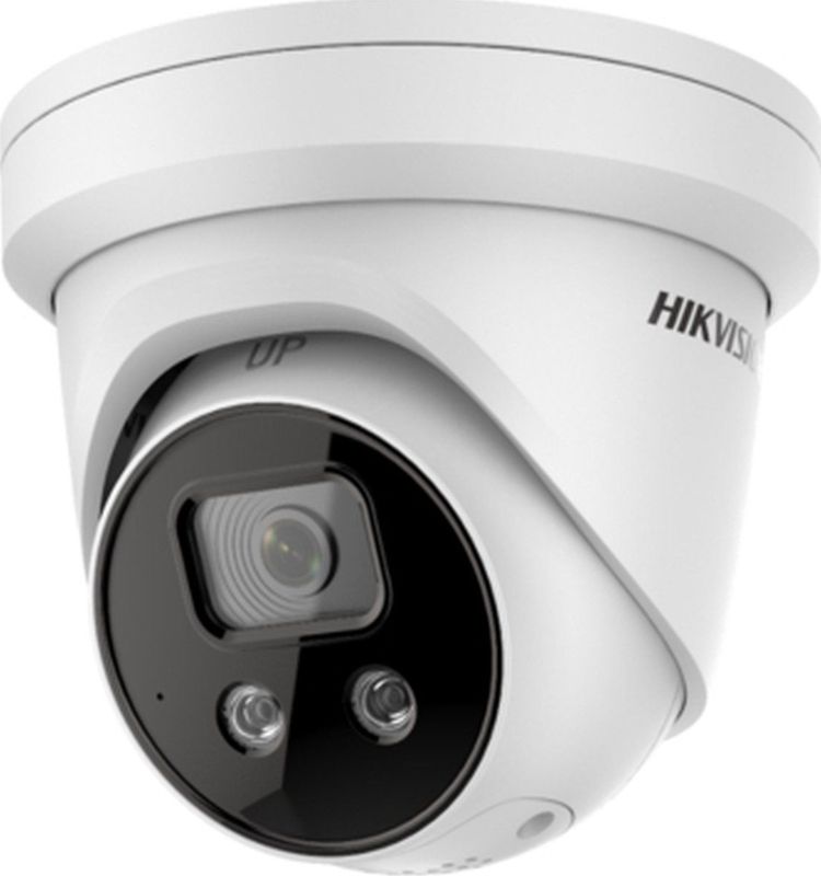 Hikvision Digital Technology DS-2CD2346G2-ISU/SL 2.8mm 4MP witte Ultra Low Light turretcamera met microfoon en speaker