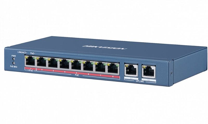 8-poorts Smart Managed PoE Switch - 100 Mbps - Met 6 kV Overspanningsbeveiliging