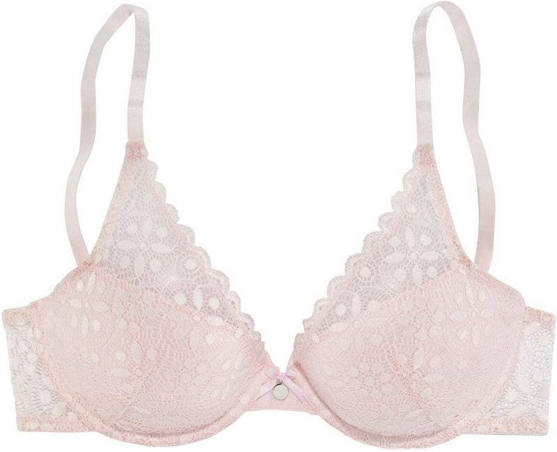 s.Oliver RED LABEL - AMELIE - Push-up-bh - Transparante Bloemetjeskant