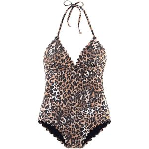 Lascana Badpak Lexa - Dierenprint - Bruin - Zwart - Zonder Beugels