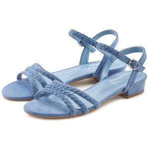 LASCANA Sandale »Sommerschuh«, Sandalette, Sommerschuh mit geflochtenen Riemchen VEGAN