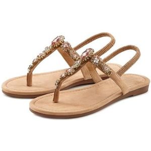 Lascana Teenslippers Sandaal, pantoletten met sierstenen VEGAN
