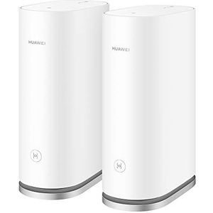 HUAWEI WiFi Mesh 7 AX6600 - Whole Home Mesh WiFi-systeem, naadloos en snel, tot 6600 Mbps, sluit meer dan 250 apparaten aan, ultrasnelle verbinding in gigantische multi-woningen - pakket van 2 +