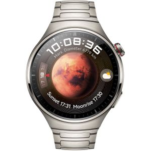 HUAWEI 55020AMB Watch 4 Pro Smart Watch - eSIM horloge met mobiel bellen en saffierglas - fitnesstracker en gezondheidsmonitor met ECG- en SPo2-bewaking compatibel met Android en iO's 46 mm titanium