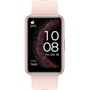 Huawei Watch Fit SE Pink Aussteller | Smartwatch / Fitnesstracker | 1,64 Zoll HD-AMOLED-Display | 9 Tage Akkulaufzeit (180 mAh) | BT 5.0 & BLE | 4 GB Speicher | 5 ATM