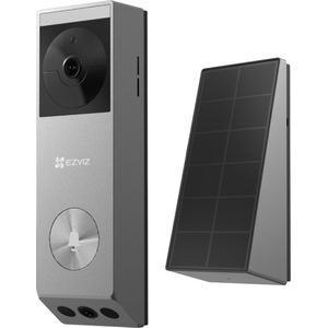 Ezviz EP3X Pro Dual Videodeurbel | Batterijvoeding incl. Zonnepaneel | 2K en 1080p | IP65 | Zwart