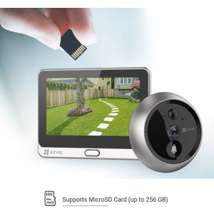 EZVIZ DP2C - Draadloze Deurspion Camera - Zwart - 1080P - 4600mAh Batterij