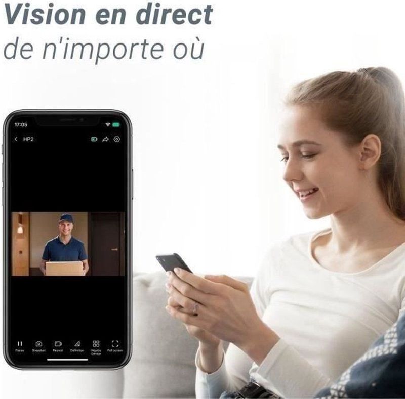 Ezviz - Hp2 - Video-intercom - Zwart - Compacte Kijkgatcamera