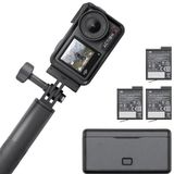 DJI Osmo Action 4 Adventure Combo - Waterdichte camera van 4K/120 fps met een sensor van 1/1,3 inch, ultrabreed 155o FOV, tot 7,5 uur met 3 extra batterijen voor verstoppen